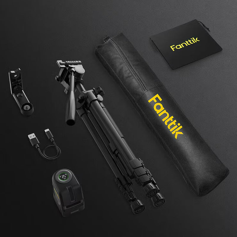 Fanttik D100 PRO Laser Level & Tripod Bundle | Green Laser | ±2mm Accuracy | 30m Range | Rechargeable