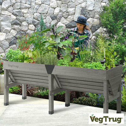 VegTrug Classic Raised Garden Planter | 1.8m | V-Shape Deep Centre | Fabric Liner Included