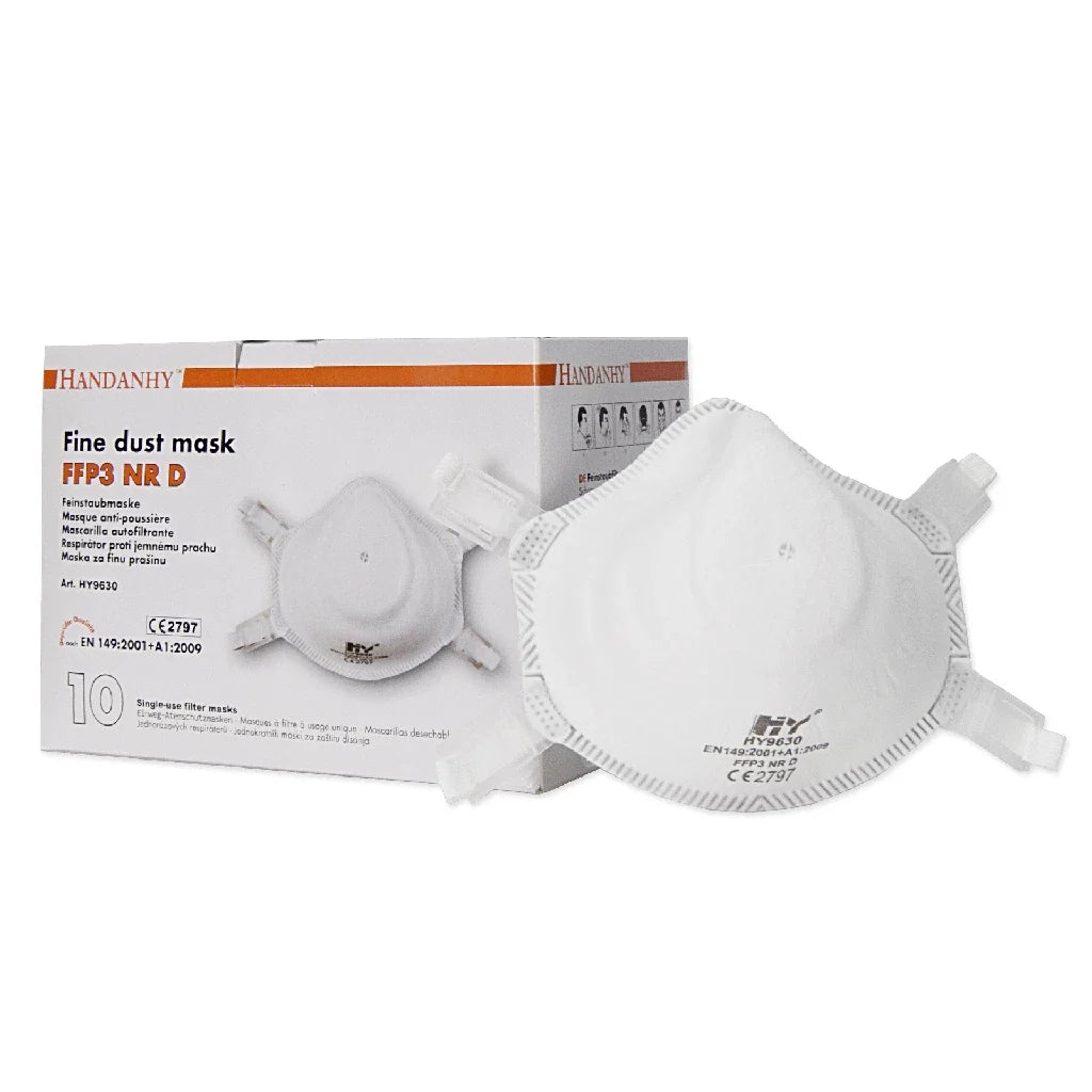 Fine Filter Disposable FFP3 Dust Mask | Box of 10 | Construction & Site Safety