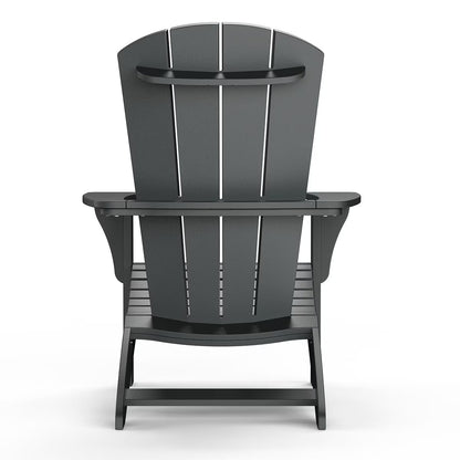 Leisure Line Adirondack Faux Wood Garden Chair in Grey