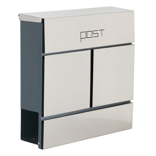 Phoenix Estilo Top Loading Letter Box MB0124KS in Stainless Steel with Key Lock
