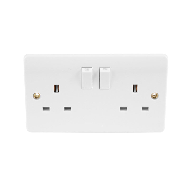 Click Mode Double Pole Switched Socket | Polar White | 1 & 2 Gang | 13A 230V | BS 1363 | 20-Year Warranty
