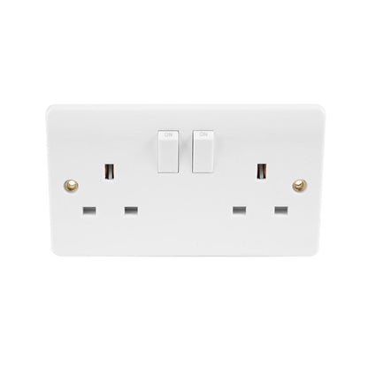 Click Mode Double Pole Switched Socket | Polar White | 1 & 2 Gang | 13A 230V | BS 1363 | 20-Year Warranty