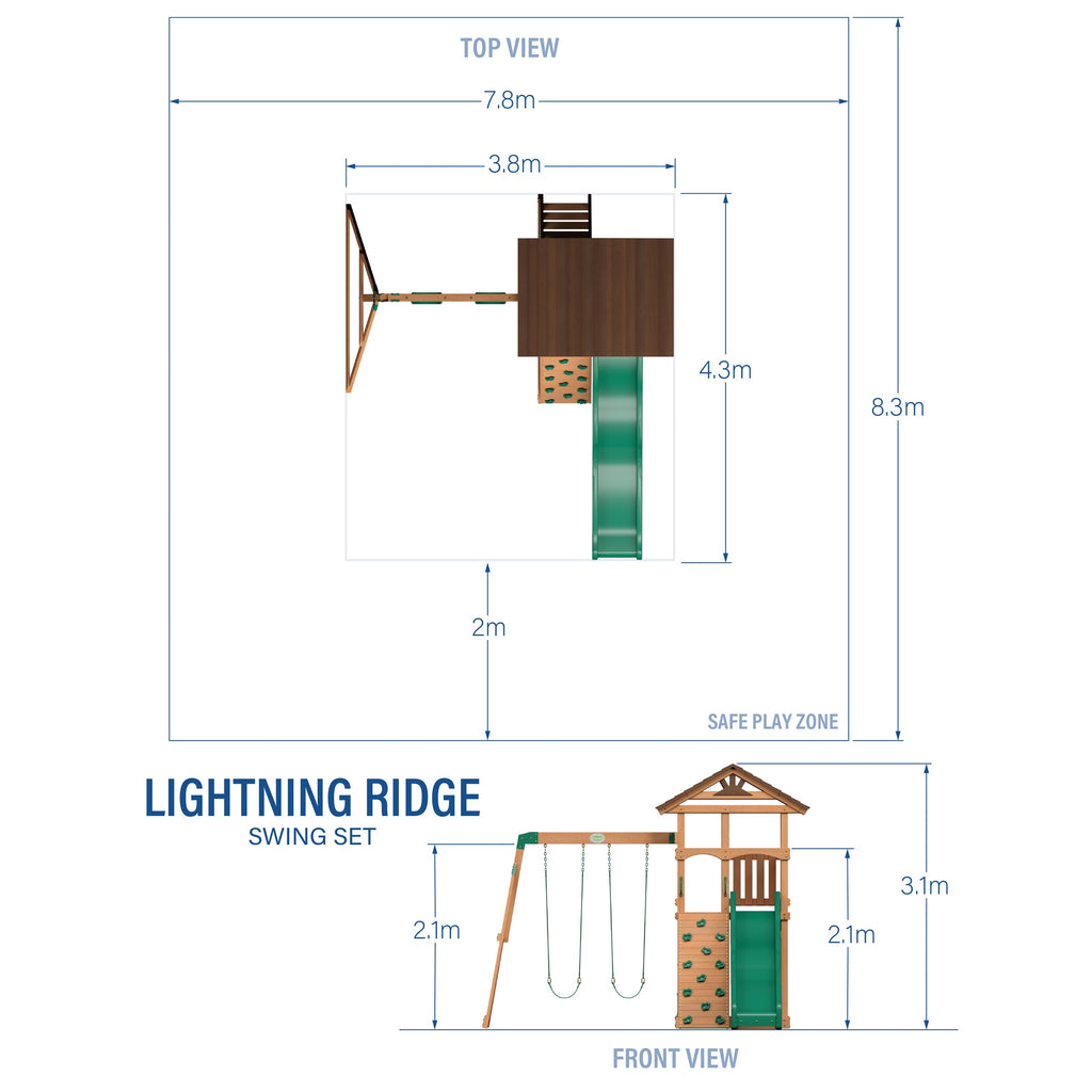 Lightning Ridge Swing Set and Climbing Frame
