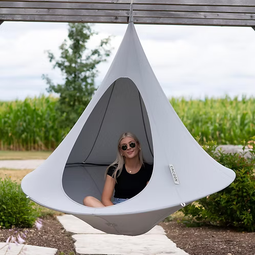Vivere Double Cacoon Hanging Chair – 2-Person Hammock Pod Indoor & Outdoor
