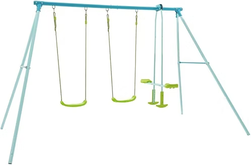 TP Triple Metal Swing Set with Glider Swing Seat
