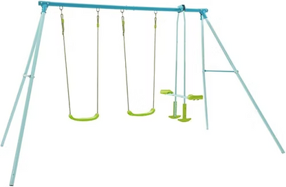 TP Triple Metal Swing Set with Glider Swing Seat