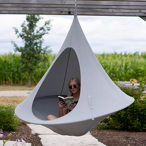 Vivere Double Cacoon Hanging Chair – 2-Person Hammock Pod Indoor & Outdoor