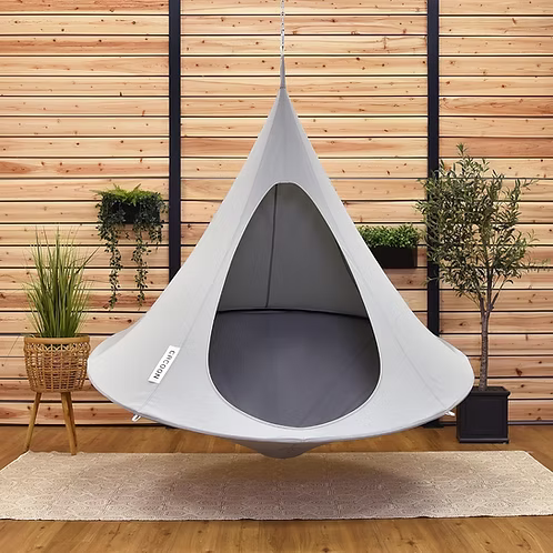 Vivere Double Cacoon Hanging Chair – 2-Person Hammock Pod Indoor & Outdoor