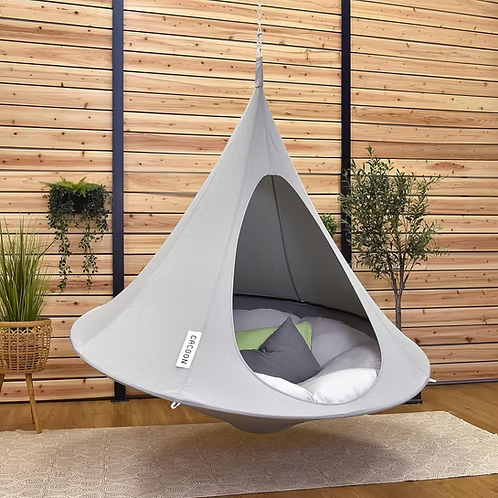 Vivere Double Cacoon Hanging Chair – 2-Person Hammock Pod Indoor & Outdoor