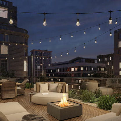 Artika Eclipse Outdoor Solar String Lights | 20 LED Bulbs | 12.8m | Solar & USB-C | Remote Control