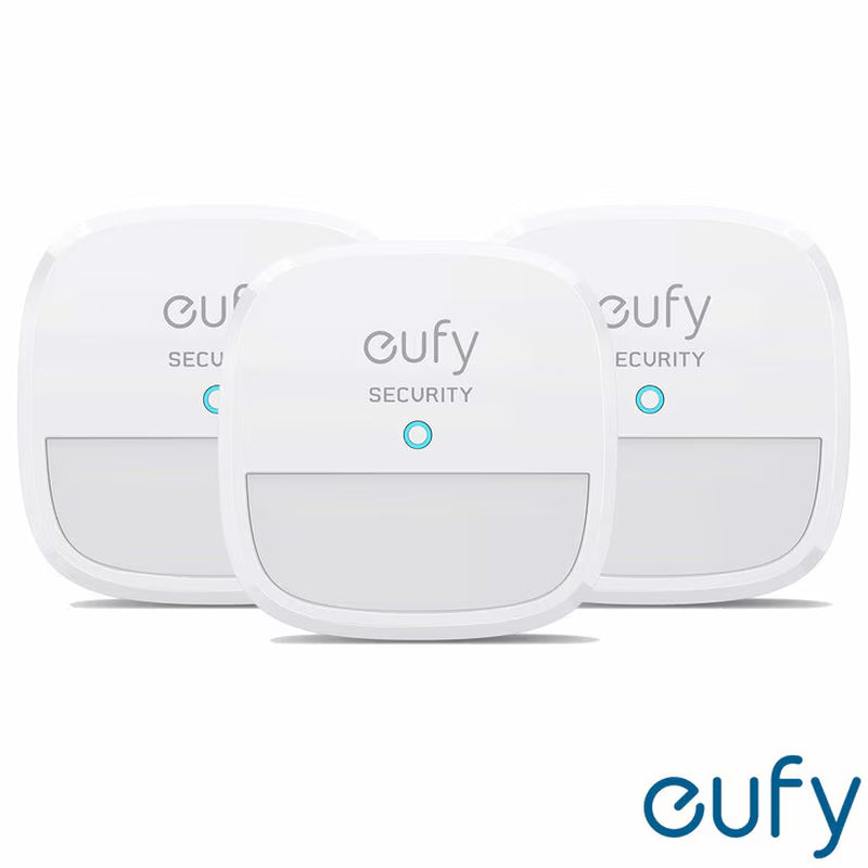 Eufy Motion Sensor | 3-Pack | 2-Year Battery | 100° Detection | 9m Range | No Monthly Fees