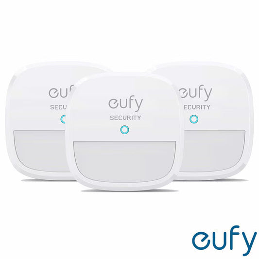 Eufy Motion Sensor | 3-Pack | 2-Year Battery | 100° Detection | 9m Range | No Monthly Fees