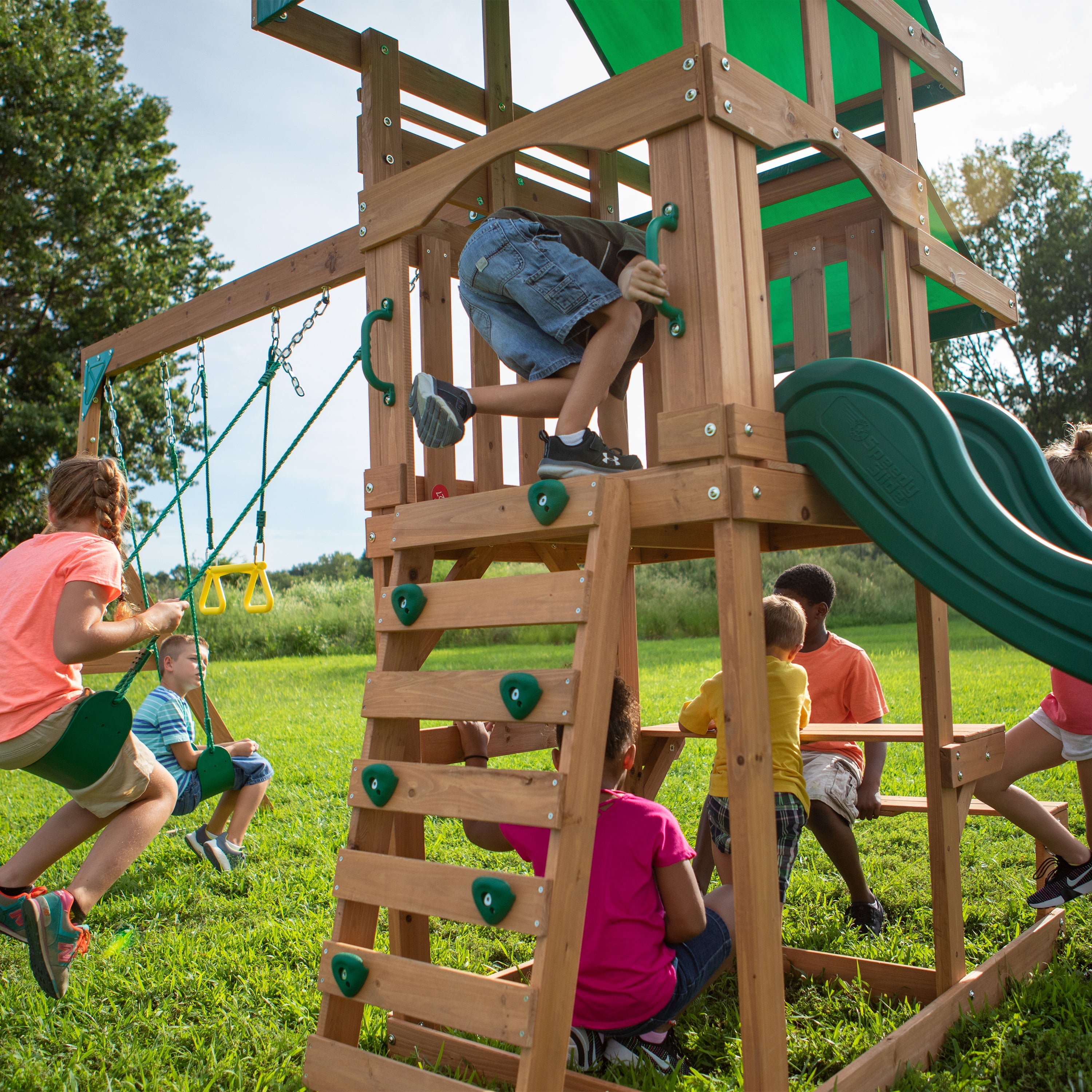 Belmont Swing Set and Climbing Frame
