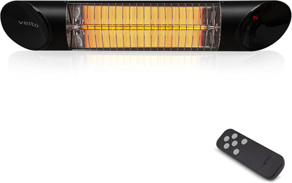 Veito Blade Mini Indoor and Outdoor Carbon Infrared Heater - Black