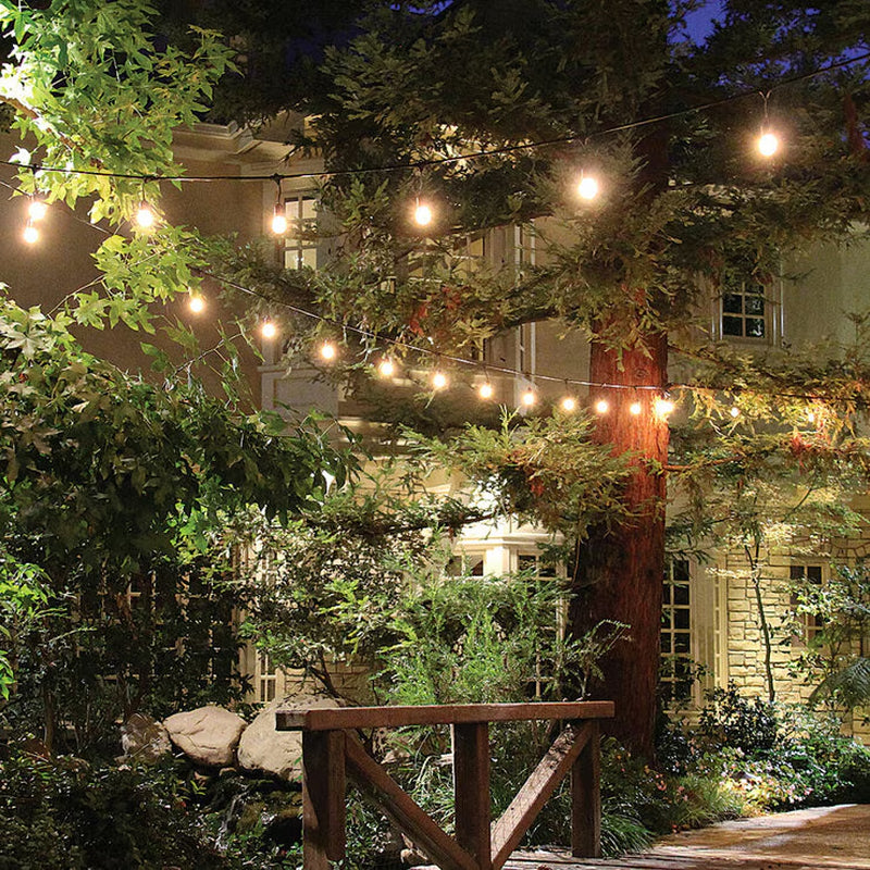 Feit Electric LED Outdoor String Lights | 14.6m | 24 Sockets | IP44 | S14 Filament Bulbs | Indoor & Outdoor