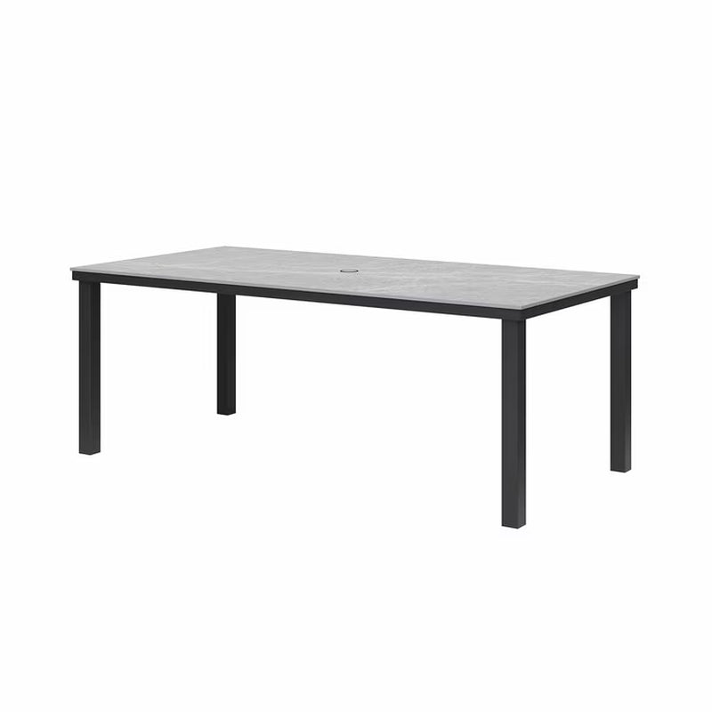 Agio Maxwell 7-Piece Sling Dining Set + Cover | Sintered Stone Table | Phifertex Sling Chairs | Rust-Resistant Aluminium
