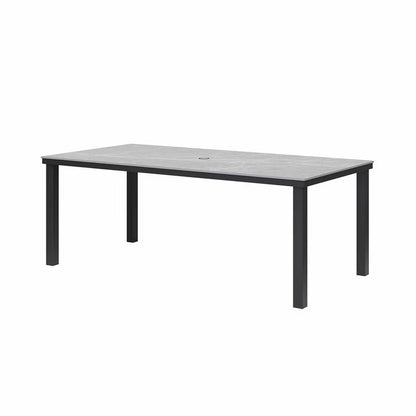 Agio Maxwell 7-Piece Sling Dining Set + Cover | Sintered Stone Table | Phifertex Sling Chairs | Rust-Resistant Aluminium