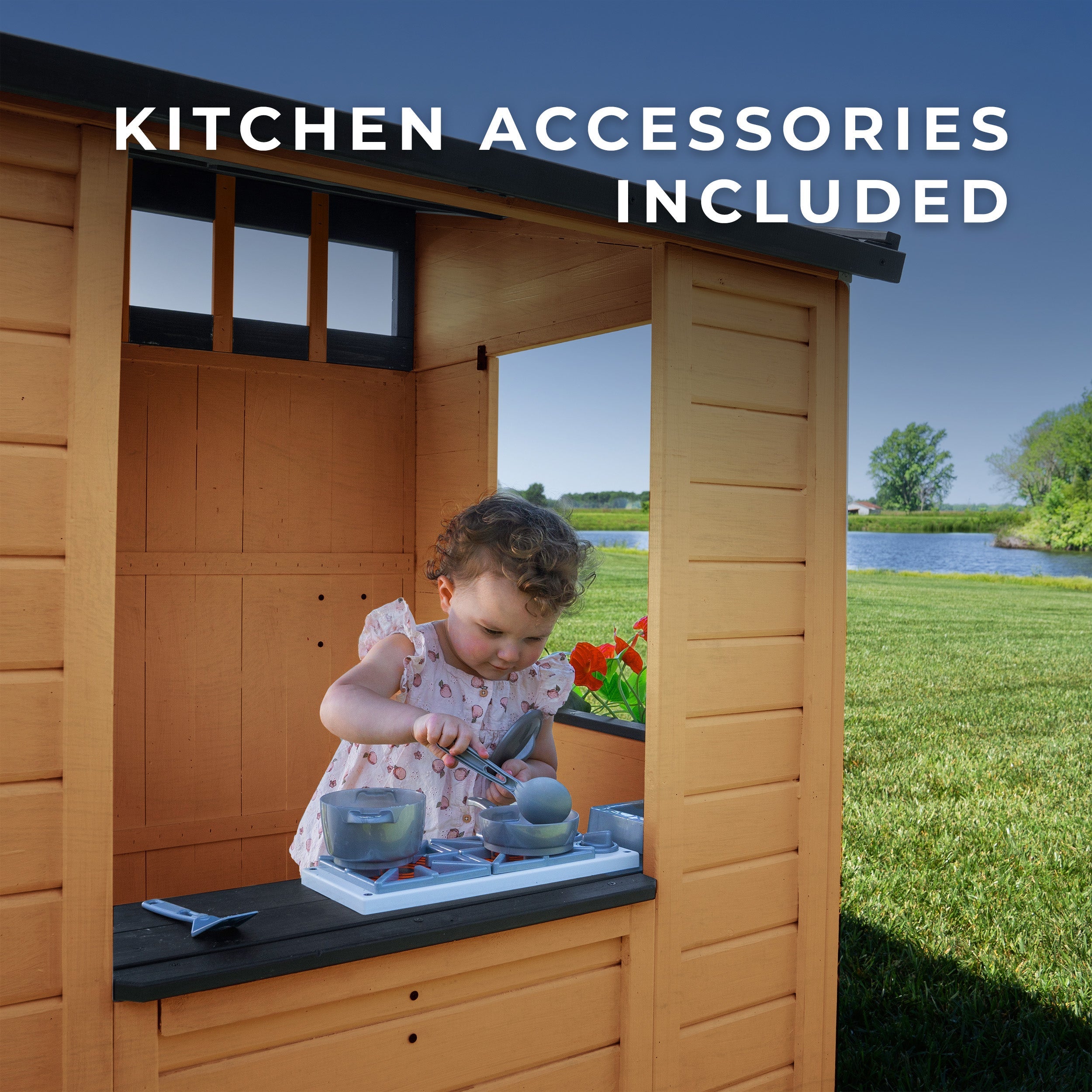 Caraway Cottage Playhouse - Light Brown