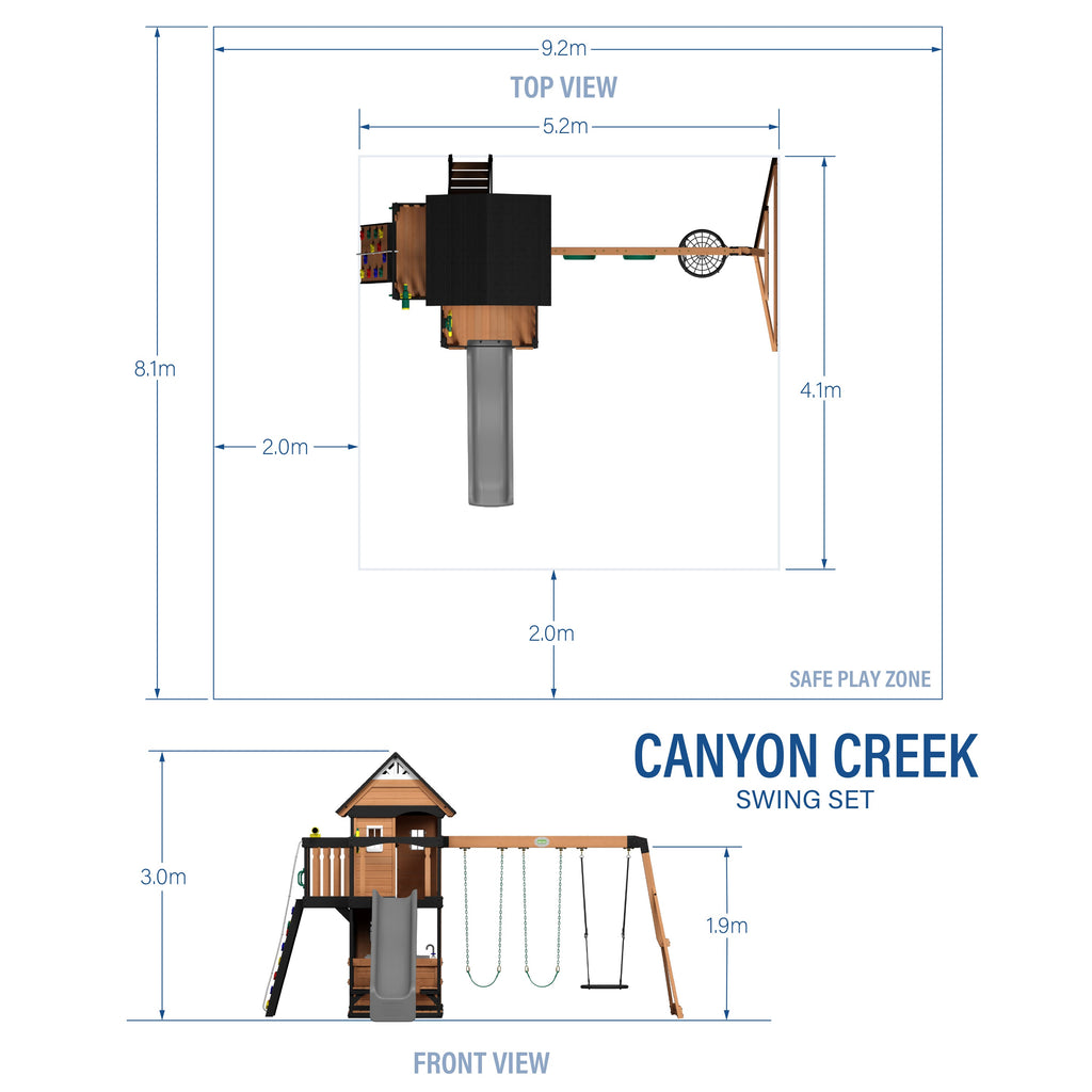 Canyon Creek Swing Set and Climbing Frame