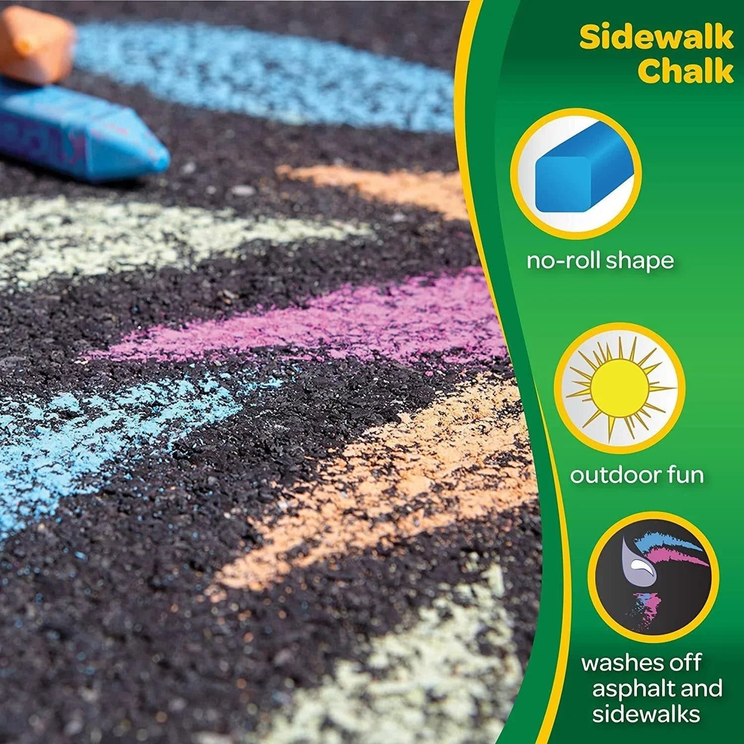 Crayola Chalk Washable Anti-Roll 48-Piece