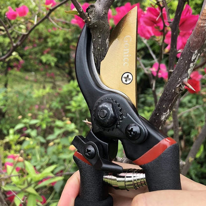 Gonicc 8" Professional Bypass Secateurs | Titanium Blade | Ergonomic Non-Slip Handles | Pruning Shears